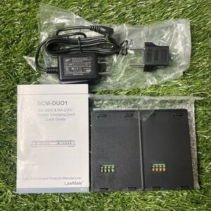 NEW LawMate BCM-DUO1 Battery Charging Dock Cradle for BA-2200/4400 NIB Charger